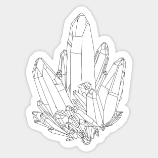 Giant Crystal Design, Magic Crystals Illustration Sticker